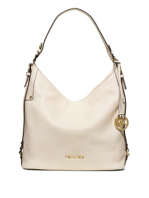 michael kors white hobo bag|michael kors large shoulder bag.